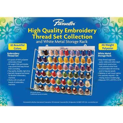 Brother Premium Embroidery Thread 6 spools 100 percent polyester