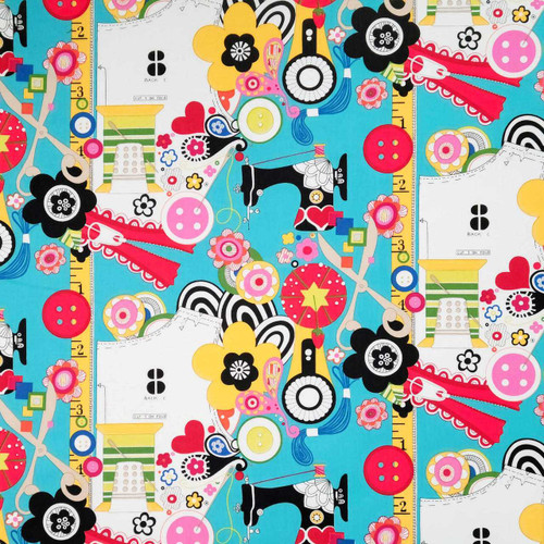 Arrow Hydraulic Lift Sewing Chair in Sew Now Sew Wow Fabric Arrow Hydraulic Lift Sewing Chair in Sew Now Sew Wow Fabric