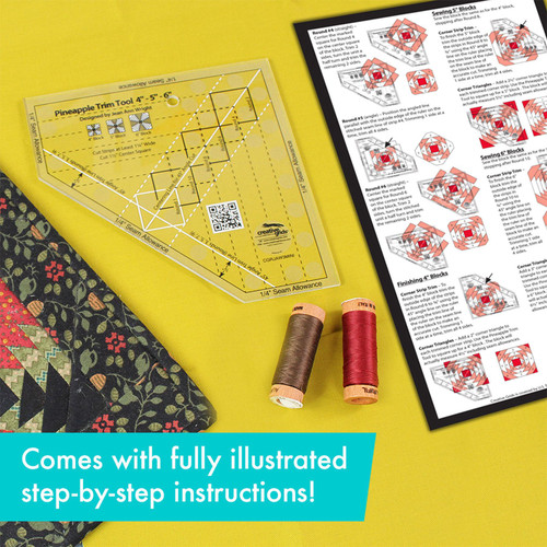 Creative Grids Pineapple Trim Tool Mini Quilt Ruler Creative Grids Pineapple Trim Tool Mini Quilt Ruler