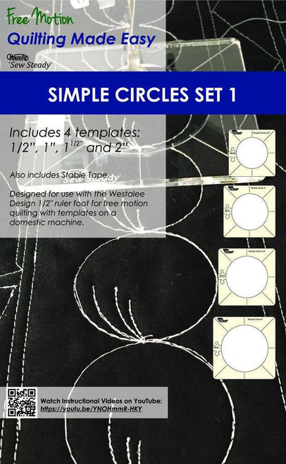 Sew Steady Simple Circles Set 1 - 4 pc Set 0.5-2 inch Templates 