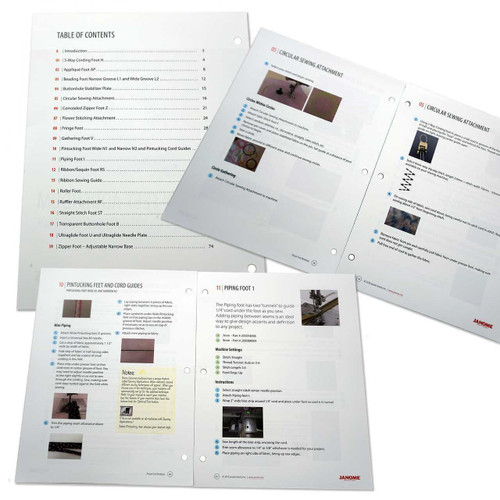 Janome Specialty Feet Workbook Addendum Janome Specialty Feet Workbook Addendum