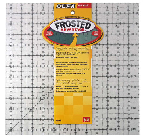 Olfa Frosted Acrylic Olfa Ruler 12 1/2 x 12 1/2 - The Standard
