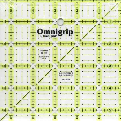 Omnigrid Omnigrip Neon Ruler 5-1/2in x 5-1/2in Omnigrid Omnigrip Neon Ruler 5-1/2in x 5-1/2in