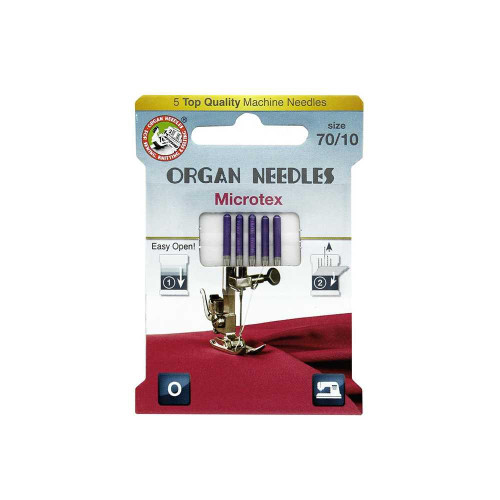  Organ ECO Needles Microtex Size 70/10 - 5 Needles Per Pack 