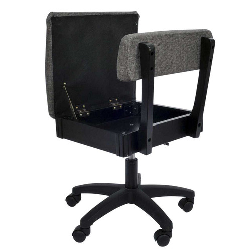 Arrow Hydraulic Lift Sewing Chair in Lady Gray Fabric Arrow Hydraulic Lift Sewing Chair in Lady Gray Fabric