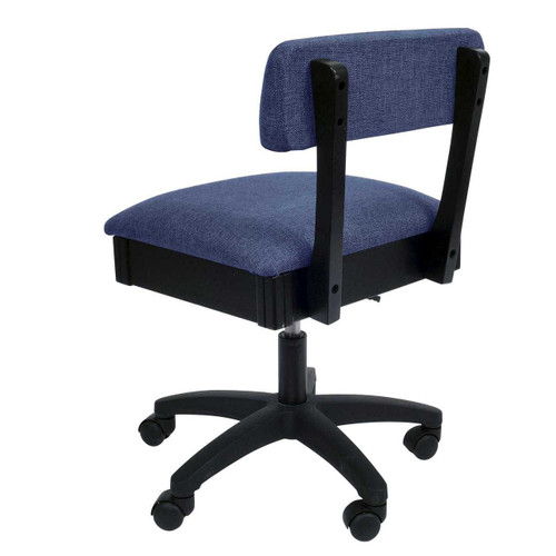 Arrow Hydraulic Lift Sewing Chair in Duchess Blue Fabric
