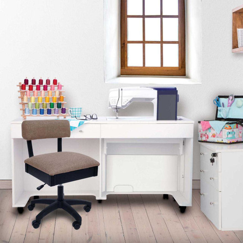 Arrow Hydraulic Lift Sewing Chair in Princess Hazel Fabric Arrow Hydraulic Lift Sewing Chair in Princess Hazel Fabric