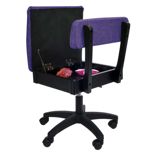 Arrow Hydraulic Lift Sewing Chair in Royal Purple Fabric Arrow Hydraulic Lift Sewing Chair in Royal Purple Fabric