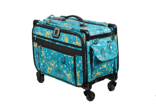 Tutto 22" Large Turquoise with Yellow Daisies Machine on Wheels Tutto 22" Large Turquoise with Yellow Daisies Machine on Wheels