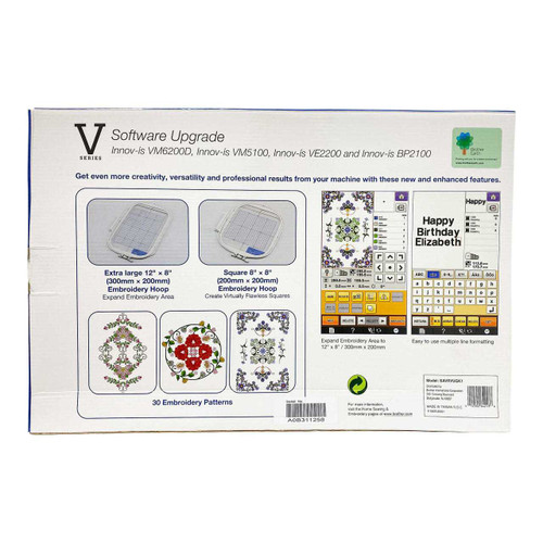 Brother SAVRVUGK1 V-Series Software Upgrade with 12"x8" and 8"x 8" Frames Brother SAVRVUGK1 V-Series Software Upgrade with 12"x8" and 8"x 8" Frames