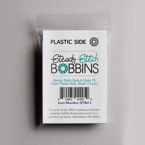  Dime Steady Stitch Style A Plastic Sides Black 12/bag 