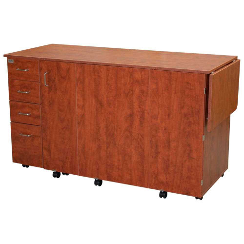Horn 8479 Electric Lift Elevated Height Sewing Serging and Embroidery Cabinet in Sunset Maple Horn 8479 Electric Lift Elevated Height Sewing Serging and Embroidery Cabinet in Sunset Maple
