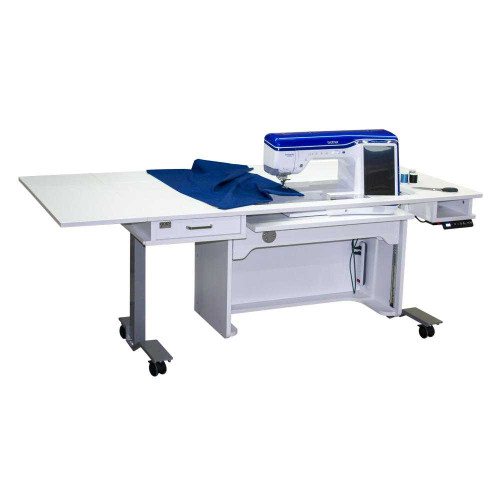 Horn New Heights Model 9100 Height Adjustable Sewing Table in White Horn New Heights Model 9100 Height Adjustable Sewing Table in White