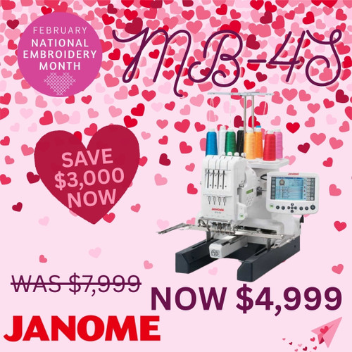Janome MB-4S Four Needle Embroidery Machine