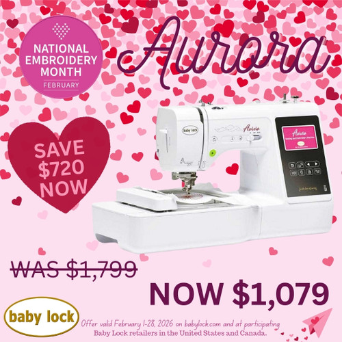 Baby Lock Aurora Embroidery & Sewing Machine with Premier Package
