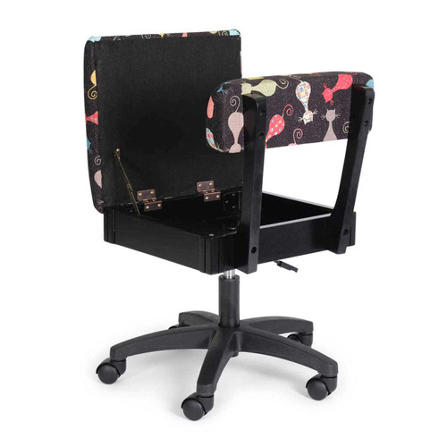 Arrow Hydraulic Lift Sewing Chair in Cat's Meow Fabric Arrow Hydraulic Lift Sewing Chair in Cat's Meow Fabric