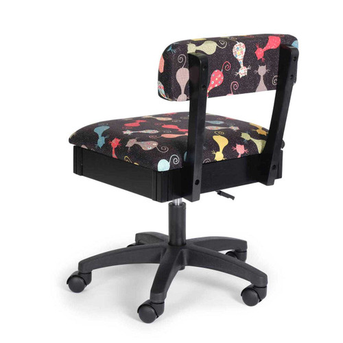 Arrow Hydraulic Lift Sewing Chair in Cat's Meow Fabric Arrow Hydraulic Lift Sewing Chair in Cat's Meow Fabric
