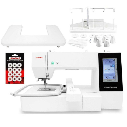 Janome Memory Craft 500ELE Embroidery Machine with Premier Package