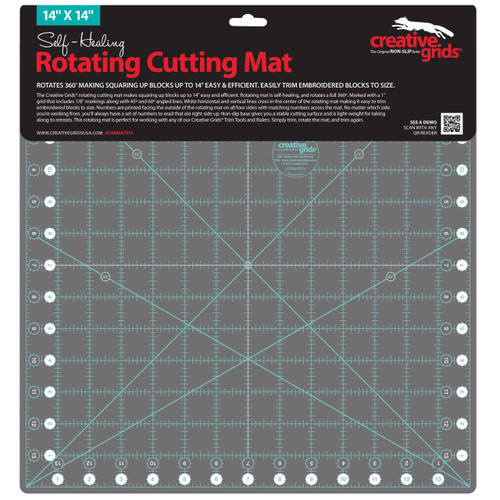 Creative Grids Self-Healing Rotating Rotary Cutting Mat 14in x 14in Creative Grids Self-Healing Rotating Rotary Cutting Mat 14in x 14in