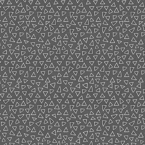  Benartex Fabric - Floating Triangles Grey 