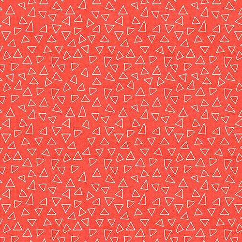  Benartex Fabric - Floating Triangles Coral 
