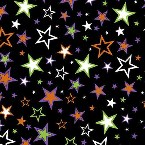  Benartex Fabric - Star Party Black 