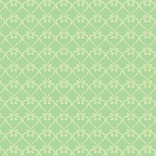  Benartex Fabric - Heart Trellis Green 