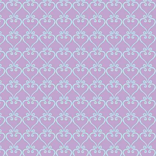  Benartex Fabric - Heart Trellis Purple 