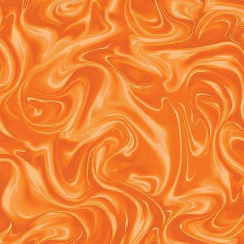 Benartex Fabric - Marbleized Orange