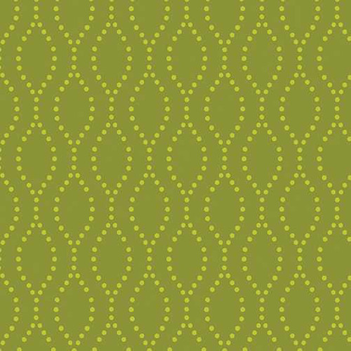  Benartex Fabric - Ogee Dot Lime 