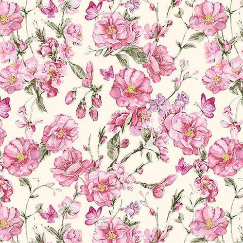  Benartex Fabric - Anthemy Rose 