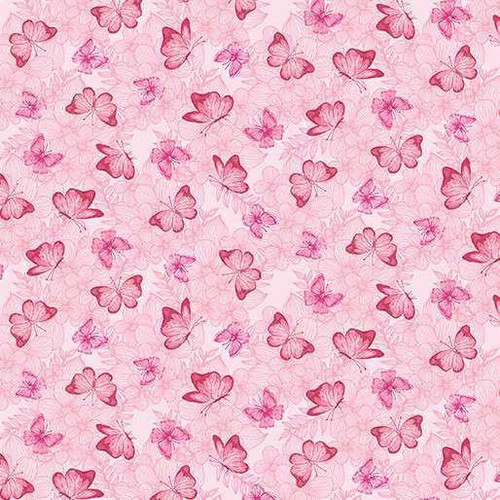 Benartex Fabric - Butterfly Rose