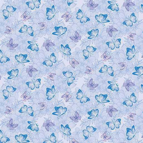 Benartex Fabric - Butterfly Blue