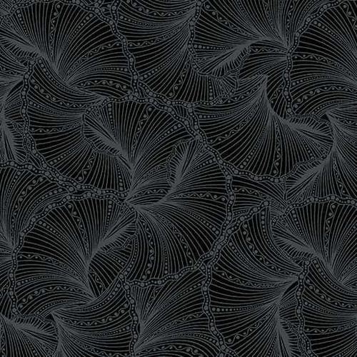  Benartex Fabric - Fanfare Black 