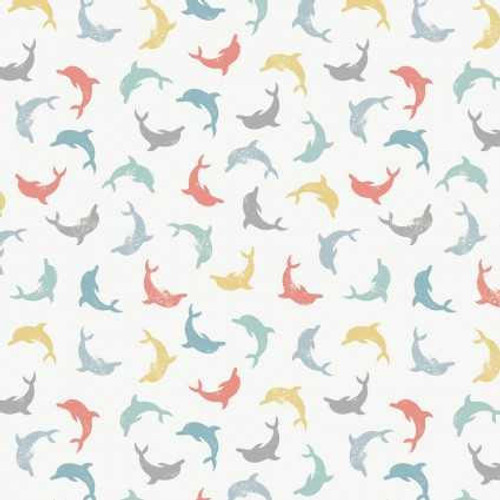  Lewis & Irene Fabric - Twirl Dolphins - Multi 