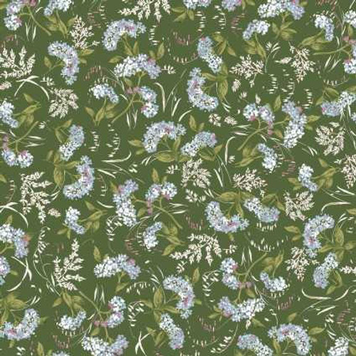  Maywood Studio Fabric - Adelaide - Hydrangeas on Green 