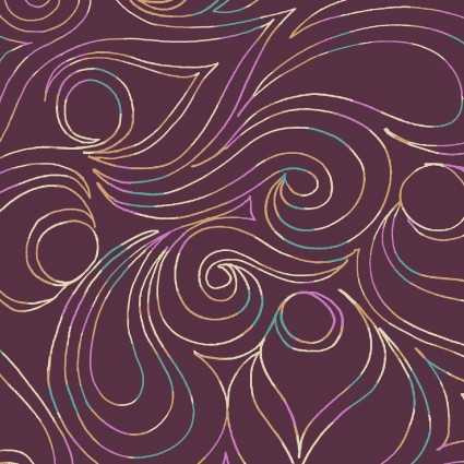 Maywood Studio Fabric - 108" Infinity Backings Wisps - Maroon Multi