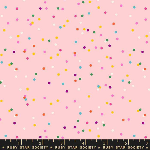  Ruby Star Society Fabric - Birthday Funfetti Pale Pink 