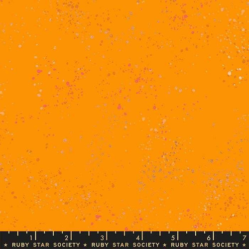  Ruby Star Society Fabric - Speckled Metallic Clementine 