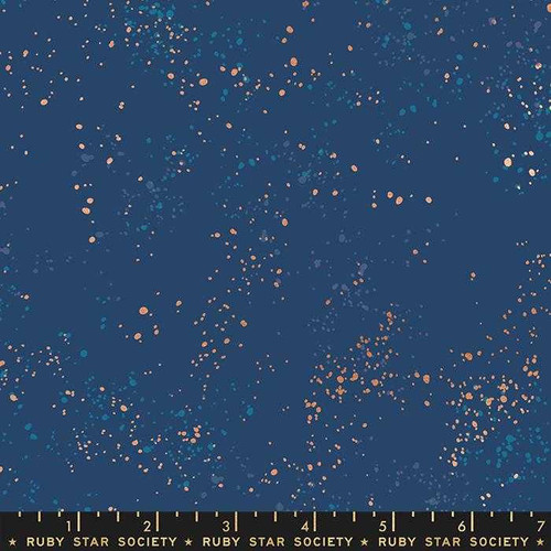  Ruby Star Society Fabric - Speckled - Metallic Bluebell 