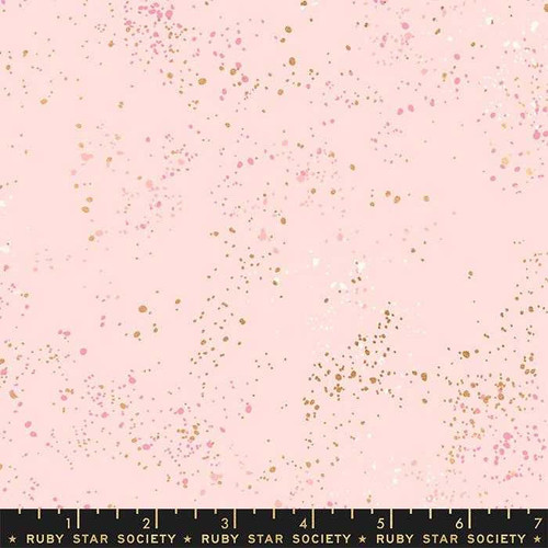  Ruby Star Society Fabric - Speckled - Metallic Pale Pink 