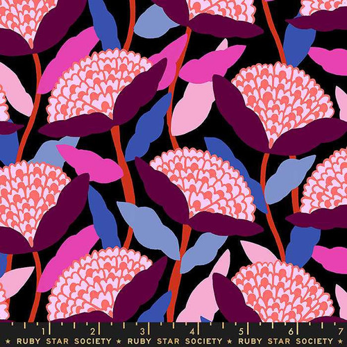  Ruby Star Society Fabric - Airflow Flower Dreams Black 