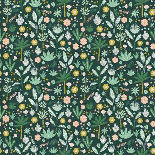  Riley Blake Designs Fabric - Hibiscus Foliage Hunter 