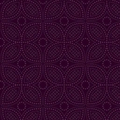 Benartex Fabric - Secret Garden - Nightshade - Aubergine