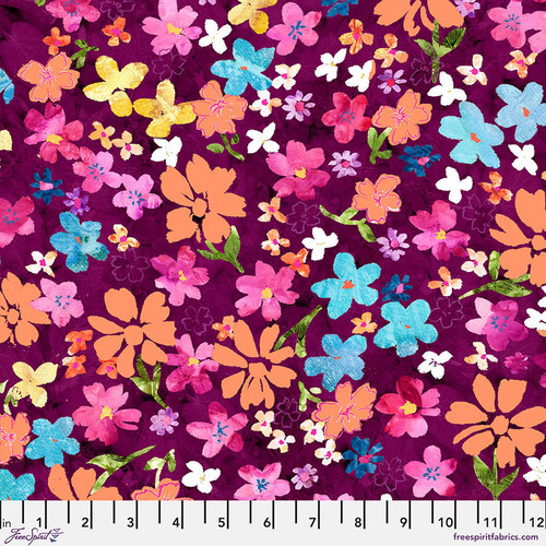 FreeSpirit Fabric - Floral - Multi || Nature's Contours