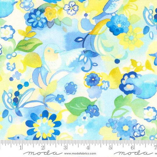 Moda Fabric - Whimsy Wonderland - Birdie Paradise - Breeze