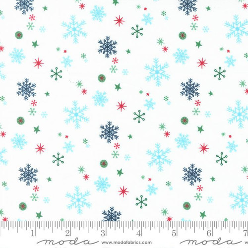 Moda Fabric - Hello Holidays - Snowflakes Snow
