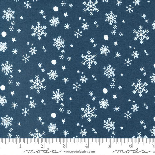 Moda Fabric - Hello Holidays - Snowflakes Night Sky