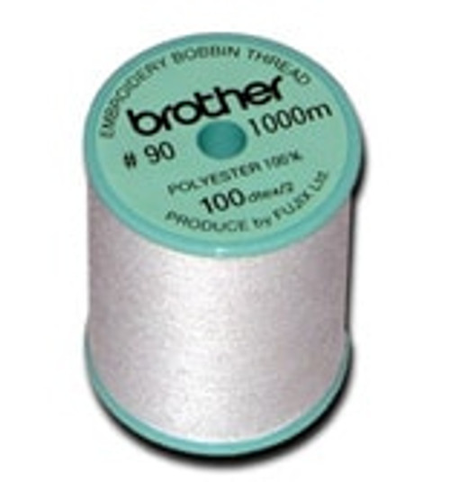 Brother EBTPE White 90 Weight Embroidery Bobbin Thread - 5 Spools