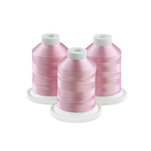 Brother 100% Polyester Color Fast, High Shine Embroidery Thread - 3 Pack/1100 yards - Off Pink